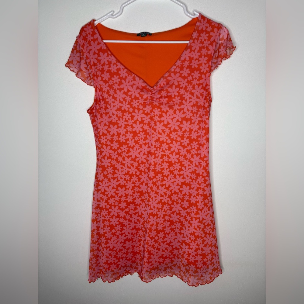 Wild Fable Red and Pink Floral Mini Dress